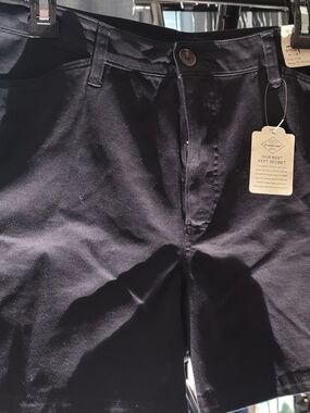 St. John's Bay Midrise Black Flat Front Shorts